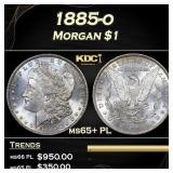 1885-o Morgan Dollar $1 Grades ms65+ PL