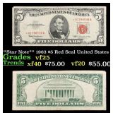**Star Note** 1963 $5 Red Seal United States Note