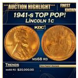 1941-s Lincoln Cent TOP POP! 1c ms68 rd SEGS