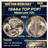 1944-s Mercury Dime TOP POP! 10c ms68+ FSB SEGS