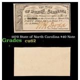 1870 State of North Carolina $40 Note Grades cu62