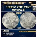 1880-p Morgan Dollar TOP POP! 1 ms67 SEGS