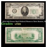 1934 $20 Green Seal Federal Reserve Note Boston, M
