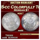 1885-cc Morgan Dollar Colorfully Toned $1 ms66 SEG