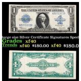 1923 $1 large size Silver Certificate Grades xf Si