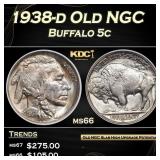 NGC 1938-d Buffalo Nickel Old NGC 5c ms66 NGC