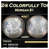 1882-s Morgan Dollar Colorfully Toned $1 Grades ms