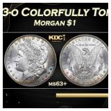 1883-o Morgan Dollar Colorfully Toned $1 Grades ms