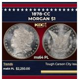 1878-cc Morgan Dollar $1 ms64 PL SEGS
