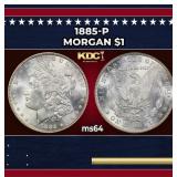 1885-p Morgan Dollar $1 Grades ms64