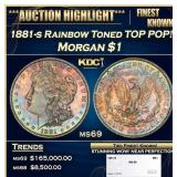 1881-s Morgan Dollar Rainbow Toned TOP POP! $1 ms6