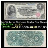 1869 $2 Large Size Legal Tender Note "Rainbow Note