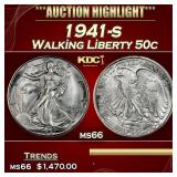 1941-s Walking Liberty Half Dollar 50c ms66 SEGS