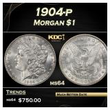 1904-p Morgan Dollar $1 Grades ms64
