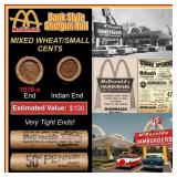 Lincoln Wheat Cent 1c Mixed Roll Orig Brandt McDon