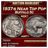 1937-s Buffalo Nickel Near Top Pop 5c ms67+ SEGS