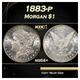 1883-p Morgan Dollar $1 Grades ms64+