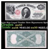 1917 $1 Large Size Legal Tender Note Grades Select