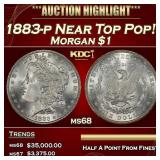 1883-p Morgan Dollar Near Top Pop! $1 ms68 SEGS