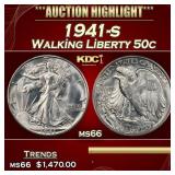 1941-s Walking Liberty Half Dollar 50c ms66 SEGS