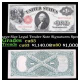 1917 $1 Large Size Legal Tender Note Grades Select