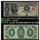 1891 $1 Treasury Note Edwin M Stanton Grades Selec