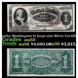 1886 $1 large size Silver Certificate Martha Washi