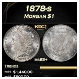 1878-s Morgan Dollar $1 Grades ms65+