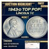 1943-d Lincoln Cent TOP POP! 1c ms68+ SEGS