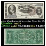 1886 $1 large size Silver Certificate Martha Washi