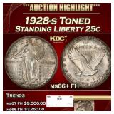 1928-s Standing Liberty Quarter Toned 25c ms66+ FH