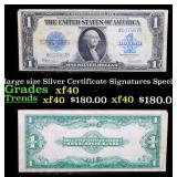 1923 $1 large size Silver Certificate Grades xf Si