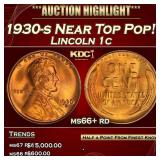 1930-s Lincoln Cent Near Top Pop! 1c ms66+ rd SEGS