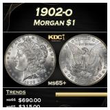 1902-o Morgan Dollar $1 Grades ms65+