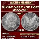 1879-p Morgan Dollar Near Top Pop! $1 ms66+ SEGS