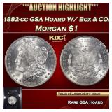 1882-cc Morgan Dollar GSA Hoard W/ Box & COA $1 Gr