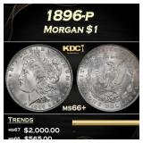 1896-p Morgan Dollar $1 ms66+ SEGS