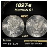 1897-s Morgan Dollar $1 Grades ms65