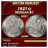 1921-d Morgan Dollar $1 ms66+ SEGS