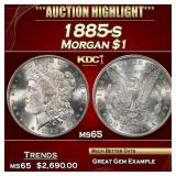 1885-s Morgan Dollar $1 ms65 SEGS