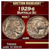 1929-s Buffalo Nickel 5c ms66 SEGS