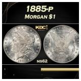 1885-p Morgan Dollar $1 Grades ms62