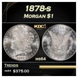 1878-s Morgan Dollar $1 Grades ms64