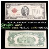 1928G $2 Red Seal United States Note Grades Select