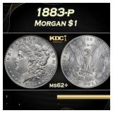 1883-p Morgan Dollar $1 Grades ms62+