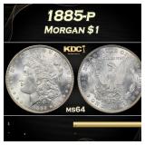 1885-p Morgan Dollar $1 Grades ms64