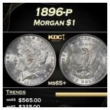 1896-p Morgan Dollar $1 Grades ms65+