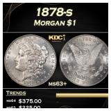 1878-s Morgan Dollar $1 Grades ms63+
