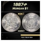 1887-p Morgan Dollar $1 Grades ms64+