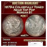 1879-s Morgan Dollar Colorfully Toned Near Top Pop